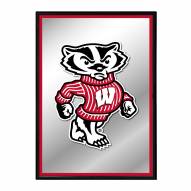 Wisconsin Badgers Vertical Framed Mirrored Wall Sign