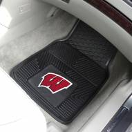 Wisconsin Badgers Vinyl 2-Piece Car Floor Mats