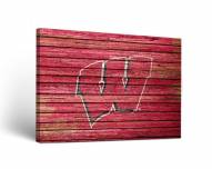 Wisconsin Badgers Weathered Canvas Wall Art