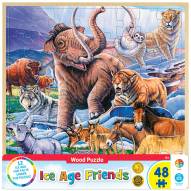 Wood Fun Facts Ice Age Friends 48 Piece Wood Puzzle