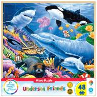 Wood Fun Facts Undersea Friends 48 Piece Wood Puzzle