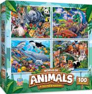 World of Animals 4-pack 100 Piece Puzzles
