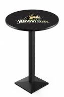 Wright State Raiders Black Wrinkle Pub Table with Square Base