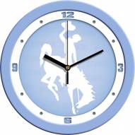 Wyoming Cowboys Baby Blue Wall Clock
