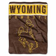 Wyoming Cowboys Basic Plush Raschel Blanket