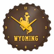 Wyoming Cowboys Bottle Cap Wall Clock