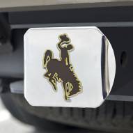 Wyoming Cowboys Chrome Color Hitch Cover
