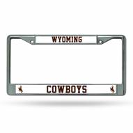 Wyoming Cowboys College Chrome License Plate Frame