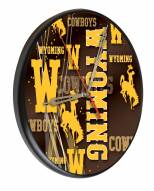 Wyoming Cowboys Digitally Printed Wood Clock