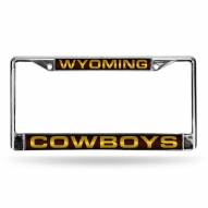 Wyoming Cowboys Laser Chrome License Plate Frame