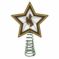 Wyoming Cowboys Light Up Art Glass Tree Topper
