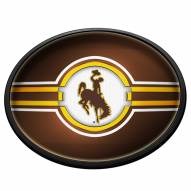 Wyoming Cowboys Oval Slimline Lighted Wall Sign