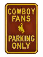 Wyoming Cowboys Parking Sign