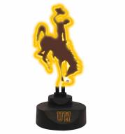 Wyoming Cowboys Team Logo Neon Light