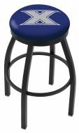 Xavier Musketeers Black Swivel Bar Stool with Accent Ring