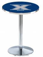 Xavier Musketeers Chrome Pub Table with Round Base