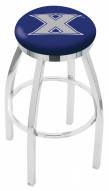 Xavier Musketeers Chrome Swivel Bar Stool with Accent Ring