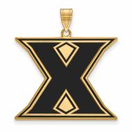 Xavier Musketeers Sterling Silver Gold Plated Extra Large Enameled Pendant