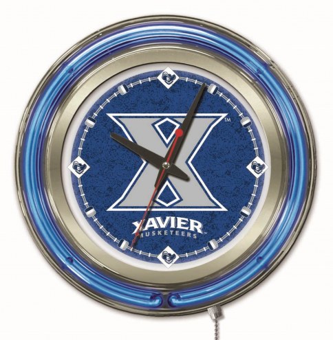 Xavier Musketeers Neon Clock