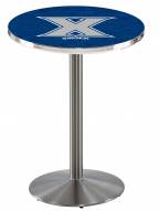 Xavier Musketeers Stainless Steel Bar Table with Round Base
