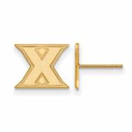Xavier Musketeers Sterling Silver Gold Plated Extra Small Post Earrings