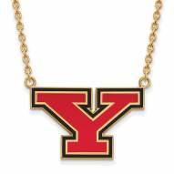 Youngstown State Penguins Sterling Silver Gold Plated Large Pendant Necklace